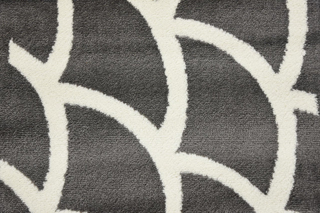 Gray 2' x 13' Metro Runner Area Rug 100% Polypropylene Abstract Modern Easy Clean Carpet for Living Room, Dining, Bedrooms for Sale at Rug Engine