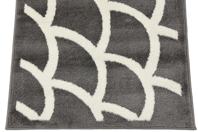 Gray 2' x 13' Metro Runner Area Rug 100% Polypropylene Abstract Modern Easy Clean Carpet for Living Room, Dining, Bedrooms for Sale at Rug Engine