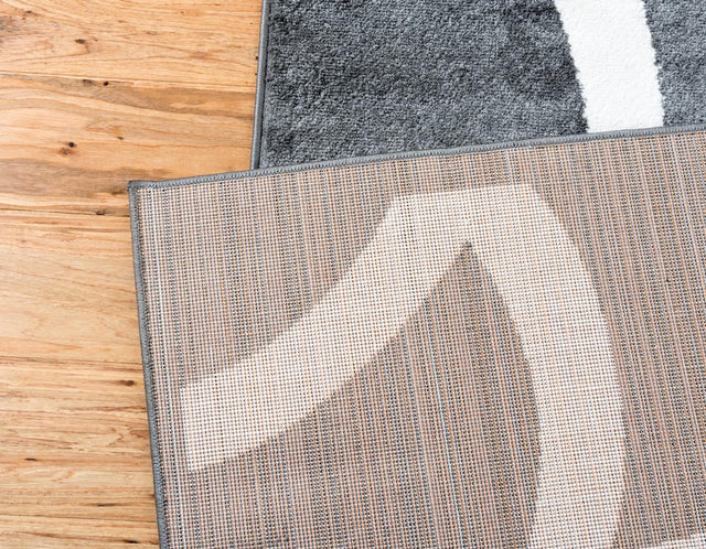 Gray 8' x 10' Metro Rectangle Area Rug 100% Polypropylene Abstract Modern Easy Clean Carpet for Living Room, Dining, Bedrooms for Sale at Rug Engine