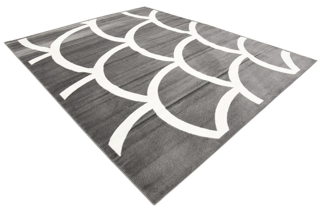 Gray 8' x 10' Metro Rectangle Area Rug 100% Polypropylene Abstract Modern Easy Clean Carpet for Living Room, Dining, Bedrooms for Sale at Rug Engine