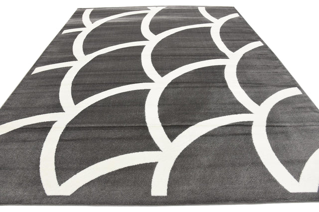Gray 8' x 10' Metro Rectangle Area Rug 100% Polypropylene Abstract Modern Easy Clean Carpet for Living Room, Dining, Bedrooms for Sale at Rug Engine