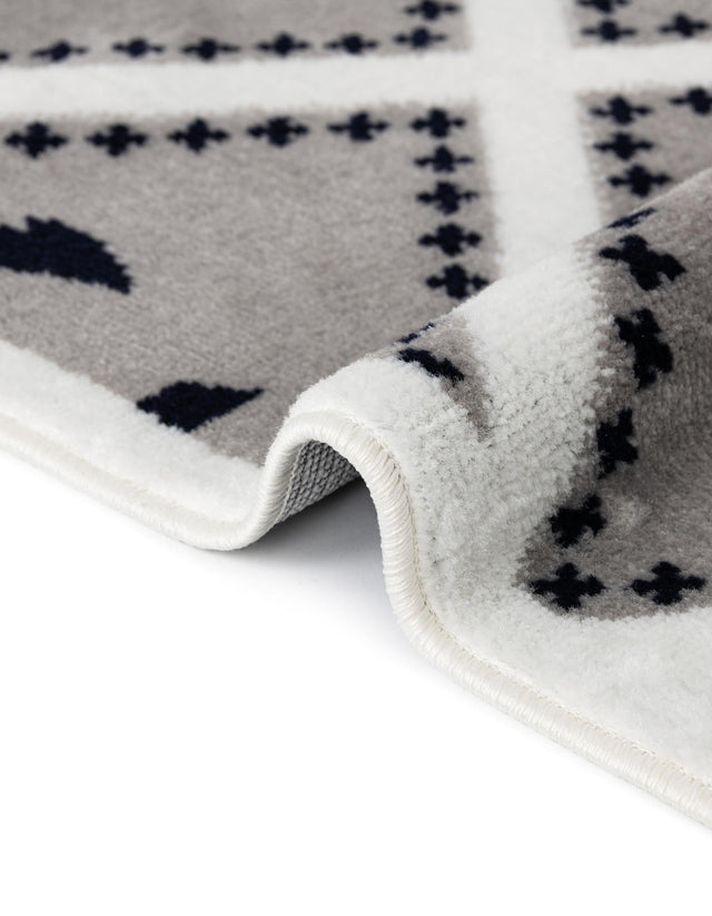 Gray 2' 7 x 12' 6 Metro Runner Area Rug 100% Polypropylene Abstract Modern Easy Clean Carpet for Living Room, Dining, Bedrooms for Sale at Rug Engine