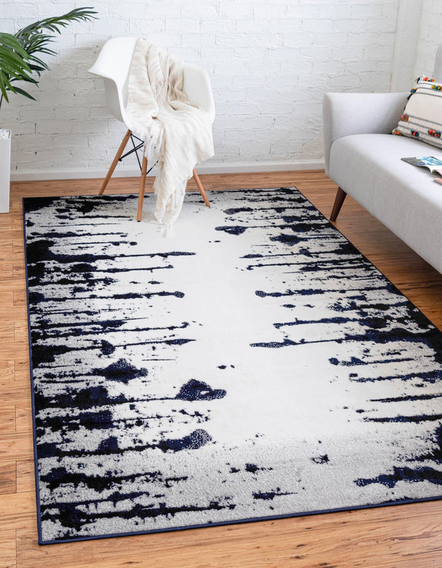 Ivory 4' 1 x 6' 1 Metro Rectangle Area Rug 100% Polypropylene Abstract Modern Easy Clean Carpet for Living Room, Dining, Bedrooms for Sale at Rug Engine