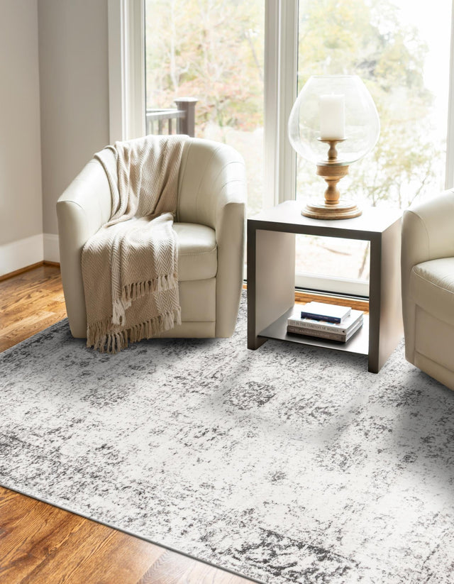 Gray 4' 1 x 6' 1 Sofia Rectangle Area Rug Discounted Clearance Final Sale