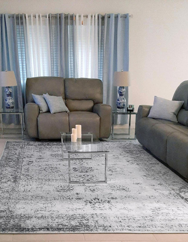 Gray 9' x 12' Sofia Rectangle Area Rug Discounted Clearance Final Sale