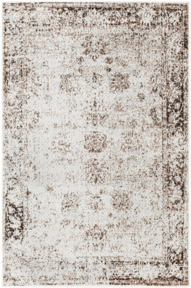 Beige 4' 1 x 6' 1 Sofia Rectangle Area Rug Durable Easy Clean Stain Resistant Unique Carpet for Affordable Interior Home Design for Sale at Rug Engine