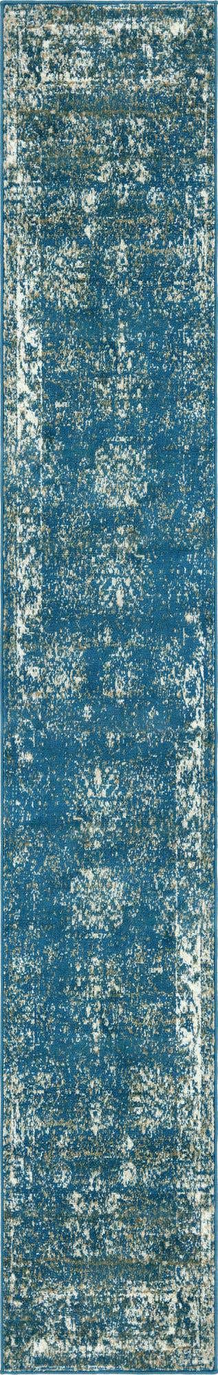 Blue 2' x 13' 1 Sofia Runner Area Rug Durable Easy Clean Stain Resistant Unique Carpet for Affordable Interior Home Design for Sale at Rug Engine