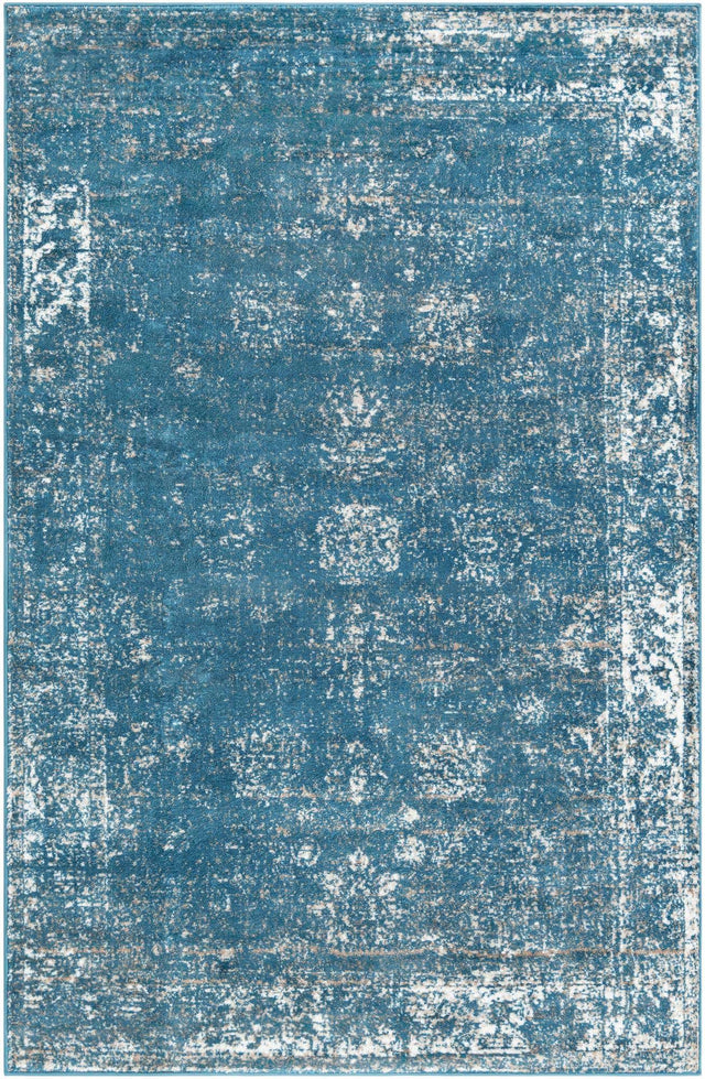 Blue 5' 3 x 8' Sofia Rectangle Area Rug Durable Easy Clean Stain Resistant Unique Carpet for Affordable Interior Home Design for Sale at Rug Engine