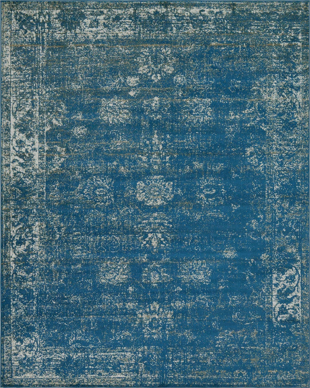 Blue 7' 10 x 10' Sofia Rectangle Area Rug Durable Easy Clean Stain Resistant Unique Carpet for Affordable Interior Home Design for Sale at Rug Engine