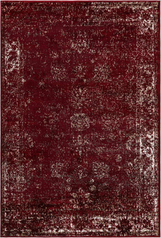 Burgundy 4' 1 x 6' 1 Sofia Rectangle Area Rug Durable Easy Clean Stain Resistant Unique Carpet for Affordable Interior Home Design for Sale at Rug Engine