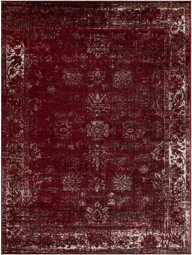 Burgundy 9' x 12' Sofia Rectangle Area Rug Durable Easy Clean Stain Resistant Unique Carpet for Affordable Interior Home Design for Sale at Rug Engine