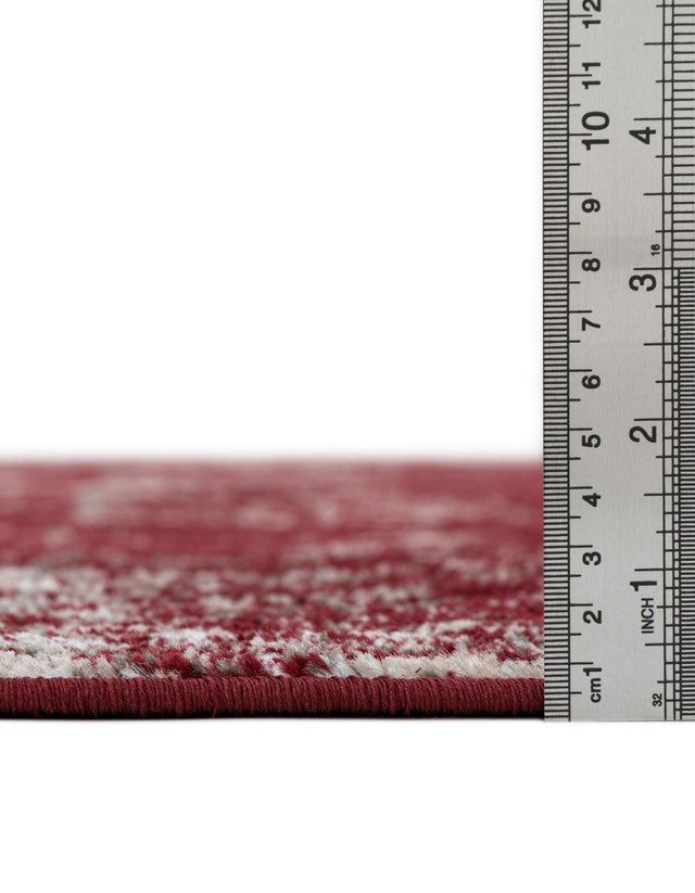 Burgundy 2' x 13' 1 Sofia Runner Area Rug Durable Easy Clean Stain Resistant Unique Carpet for Affordable Interior Home Design for Sale at Rug Engine