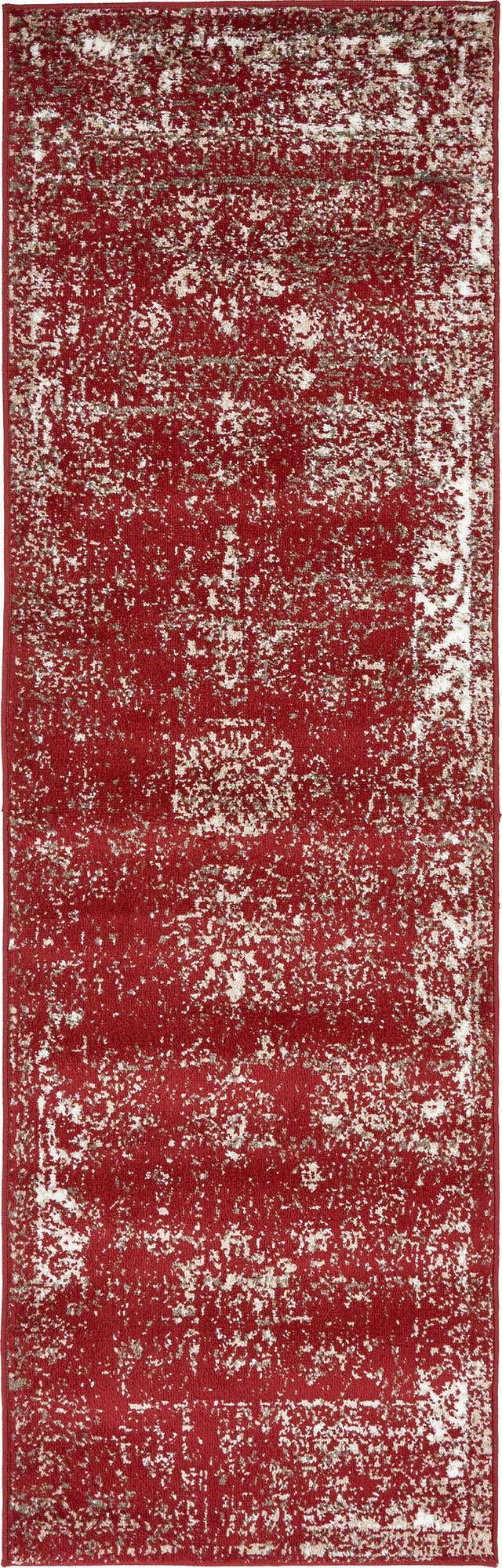 Burgundy 2' x 6' 7 Sofia Runner Area Rug Durable Easy Clean Stain Resistant Unique Carpet for Affordable Interior Home Design for Sale at Rug Engine