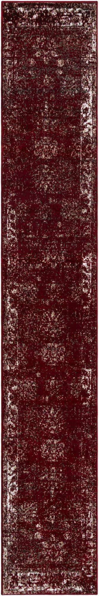 Burgundy 2' x 13' 1 Sofia Runner Area Rug Durable Easy Clean Stain Resistant Unique Carpet for Affordable Interior Home Design for Sale at Rug Engine