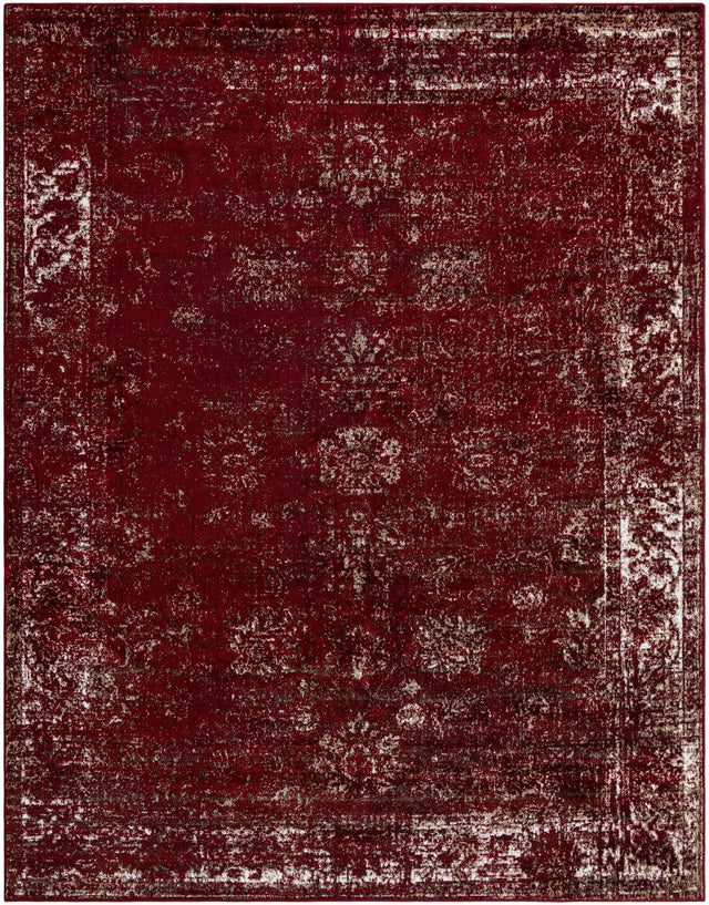 Burgundy 7' 10 x 10' Sofia Rectangle Area Rug Durable Easy Clean Stain Resistant Unique Carpet for Affordable Interior Home Design for Sale at Rug Engine