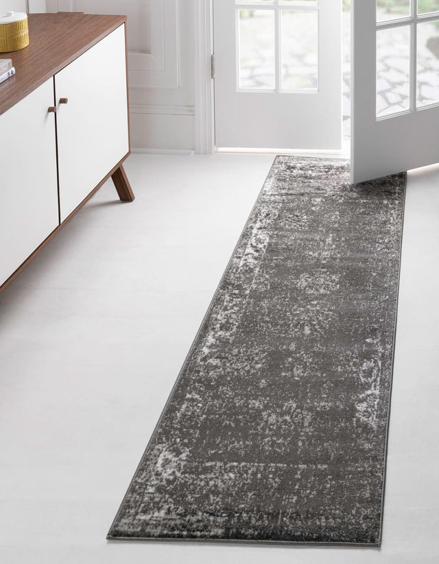 Dark Gray 2' x 4' 1 Sofia Runner Area Rug Durable Easy Clean Stain Resistant Unique Carpet for Affordable Interior Home Design for Sale at Rug Engine