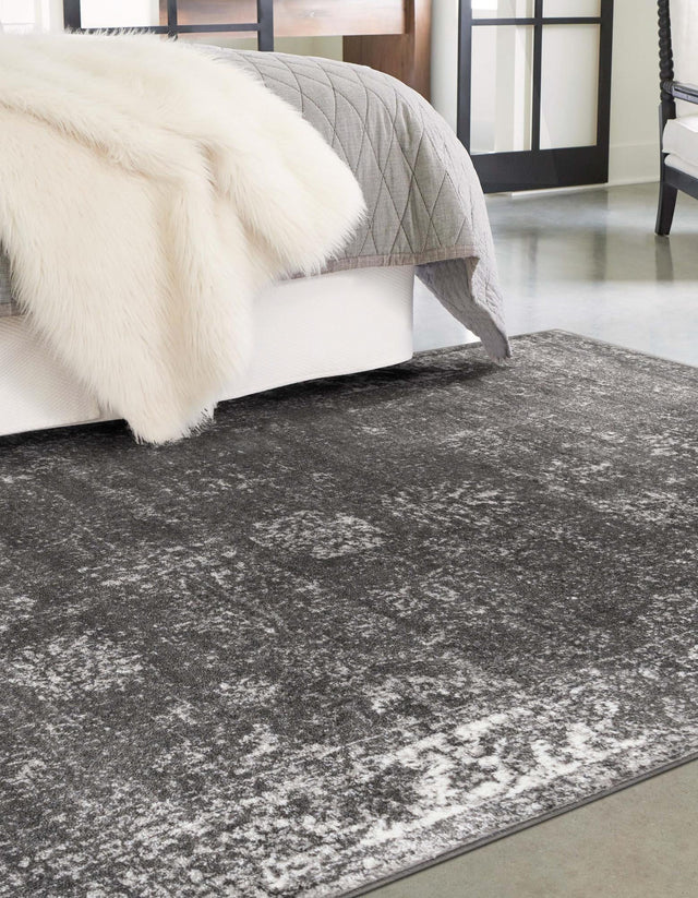 Dark Gray 4' 1 x 6' 1 Sofia Rectangle Area Rug Discounted Clearance Final Sale