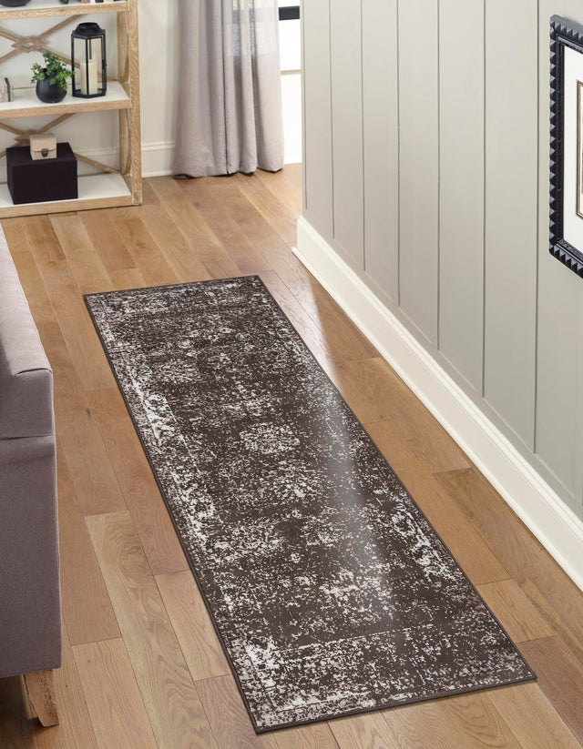 Brown 2' x 9' 10 Sofia Runner Area Rug Durable Easy Clean Stain Resistant Unique Carpet for Affordable Interior Home Design for Sale at Rug Engine