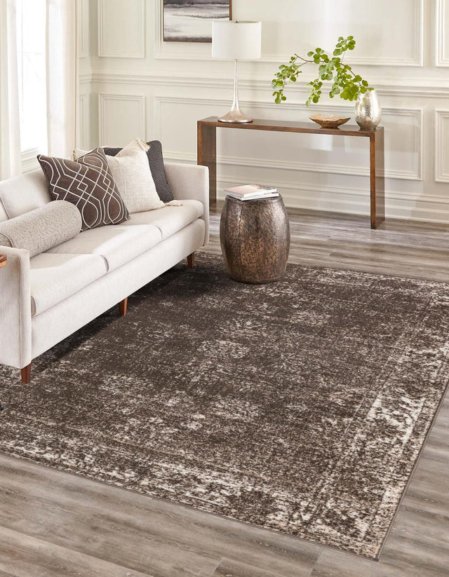 Brown 7' 1 x 10' Sofia Rectangle Area Rug Durable Easy Clean Stain Resistant Unique Carpet for Affordable Interior Home Design for Sale at Rug Engine