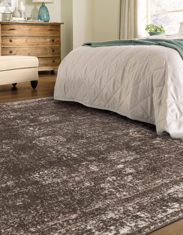 Brown 7' 1 x 10' Sofia Rectangle Area Rug Durable Easy Clean Stain Resistant Unique Carpet for Affordable Interior Home Design for Sale at Rug Engine