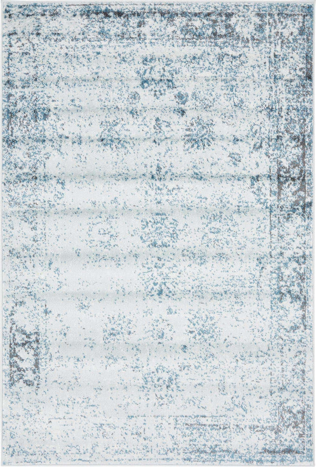 Light Blue 4' 1 x 6' 1 Sofia Rectangle Area Rug Durable Easy Clean Stain Resistant Unique Carpet for Affordable Interior Home Design for Sale at Rug Engine