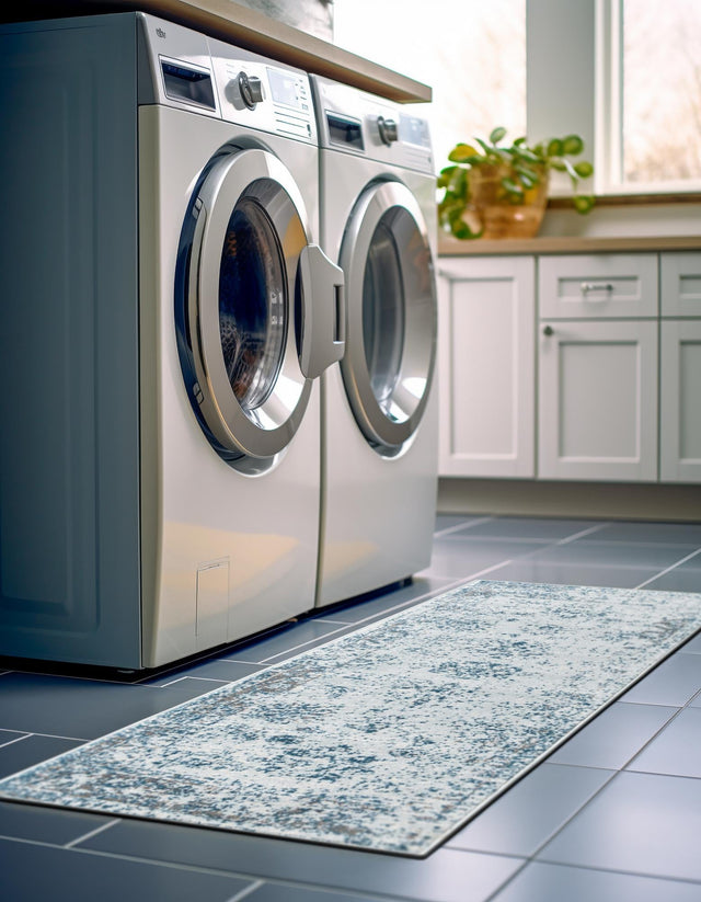 Light Blue 2' x 5' 1 Sofia Runner Area Rug Durable Easy Clean Stain Resistant Unique Carpet for Affordable Interior Home Design for Sale at Rug Engine