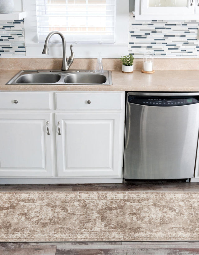 Beige 2' x 8' Sofia Runner Area Rug