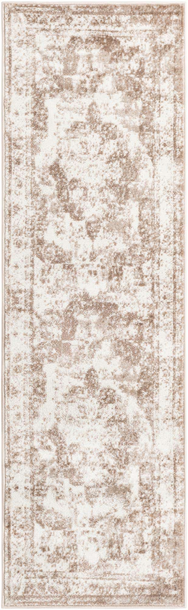 Beige 2' x 6' 7 Sofia Runner Area Rug Discounted Clearance Final Sale