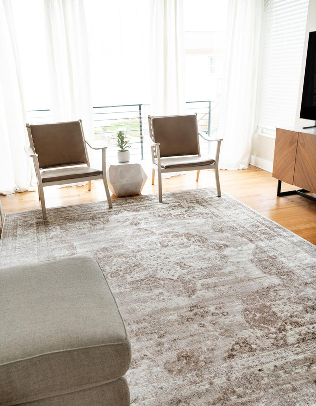 Beige 6' 1 x 9' Sofia Rectangle Area Rug Discounted Clearance Final Sale