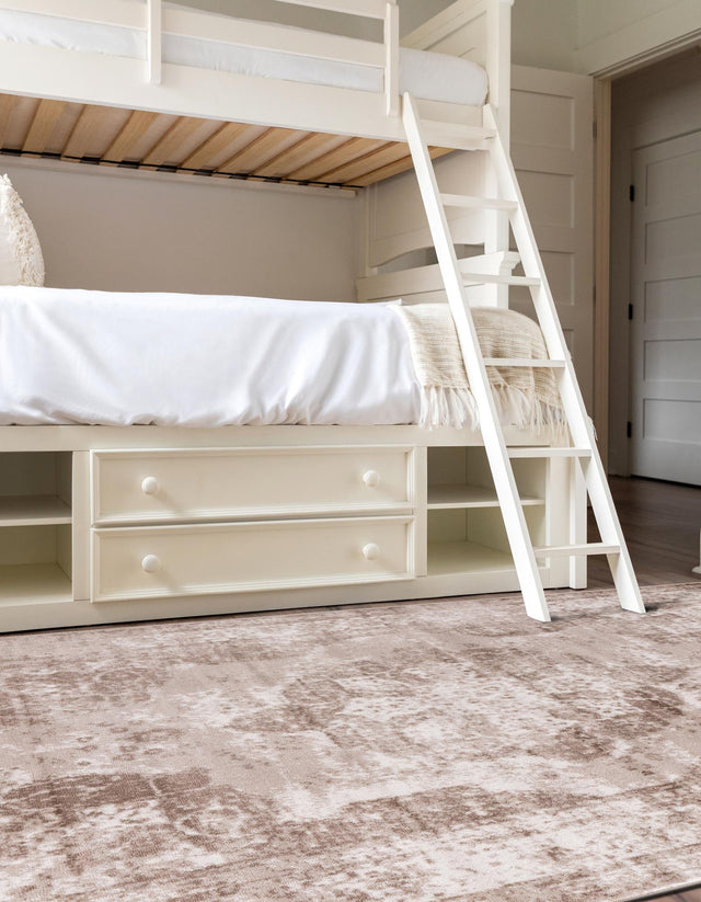 Beige 4' 1 x 6' 1 Sofia Rectangle Area Rug Durable Easy Clean Stain Resistant Unique Carpet for Affordable Interior Home Design for Sale at Rug Engine