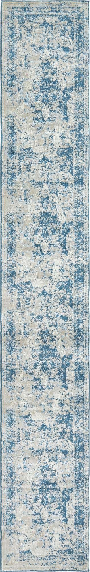 Blue 2' x 13' 1 Sofia Runner Area Rug Durable Easy Clean Stain Resistant Unique Carpet for Affordable Interior Home Design for Sale at Rug Engine