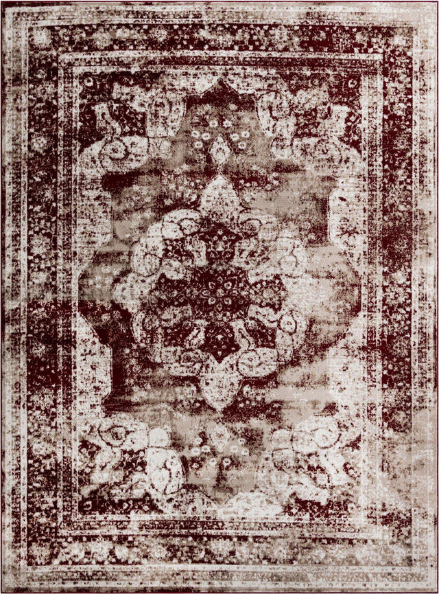 Burgundy 9' x 12' Sofia Rectangle Area Rug Durable Easy Clean Stain Resistant Unique Carpet for Affordable Interior Home Design for Sale at Rug Engine