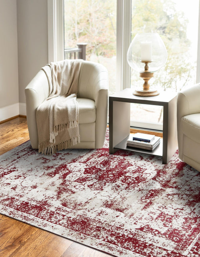 Burgundy 2' x 3' 1 Sofia Rectangle Area Rug Durable Easy Clean Stain Resistant Unique Carpet for Affordable Interior Home Design for Sale at Rug Engine