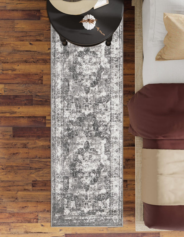 Gray 2' x 4' 1 Sofia Runner Area Rug Durable Easy Clean Stain Resistant Unique Carpet for Affordable Interior Home Design for Sale at Rug Engine