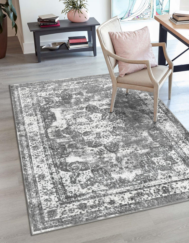 Gray 7' 1 x 10' Sofia Rectangle Area Rug Discounted Clearance Final Sale