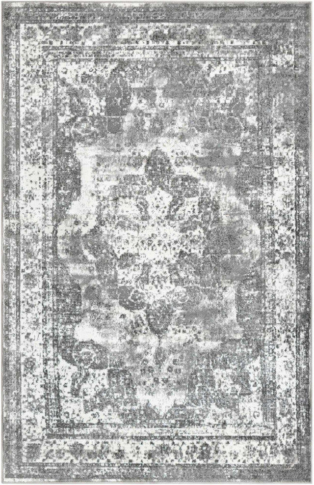Gray 5' 3 x 8' Sofia Rectangle Area Rug Discounted Clearance Final Sale