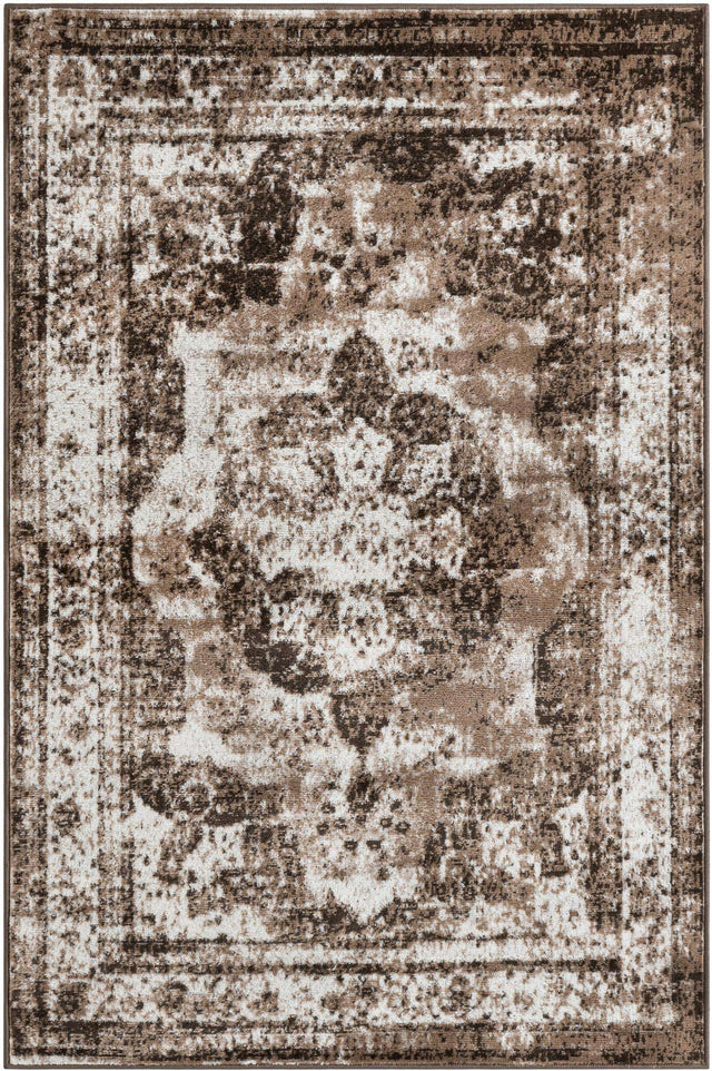 Light Brown 4' 1 x 6' 1 Sofia Rectangle Area Rug Durable Easy Clean Stain Resistant Unique Carpet for Affordable Interior Home Design for Sale at Rug Engine