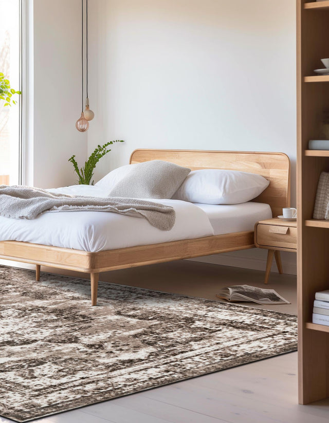 Light Brown 5' 3 x 8' Sofia Rectangle Area Rug Durable Easy Clean Stain Resistant Unique Carpet for Affordable Interior Home Design for Sale at Rug Engine