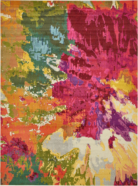 Multicolor 9' x 12' 2 Estrella Rectangle Area Rug 100% Polypropylene Non-Shedding Stain Resistant Carpet Colorful Modern Abstract Design Easy Clean for Home Decor for Sale at Rug Engine