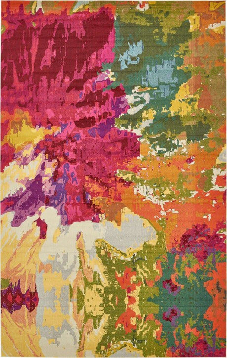 Multicolor 10' 6 x 16' 5 Estrella Rectangle Area Rug 100% Polypropylene Non-Shedding Stain Resistant Carpet Colorful Modern Abstract Design Easy Clean for Home Decor for Sale at Rug Engine