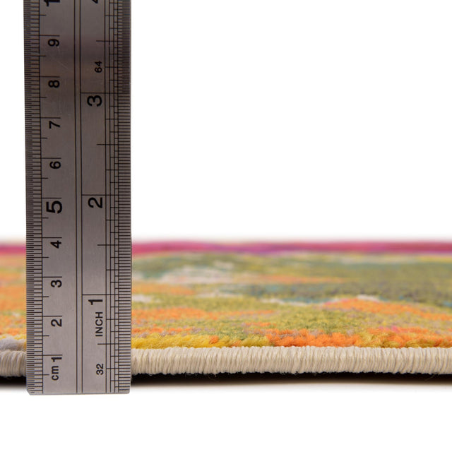 Multicolor 2' 8 x 10' Estrella Runner Area Rug 100% Polypropylene Non-Shedding Stain Resistant Carpet Colorful Modern Abstract Design Easy Clean for Home Decor for Sale at Rug Engine