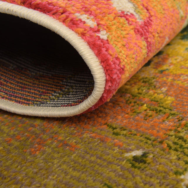 Multicolor 2' 8 x 10' Estrella Runner Area Rug 100% Polypropylene Non-Shedding Stain Resistant Carpet Colorful Modern Abstract Design Easy Clean for Home Decor for Sale at Rug Engine