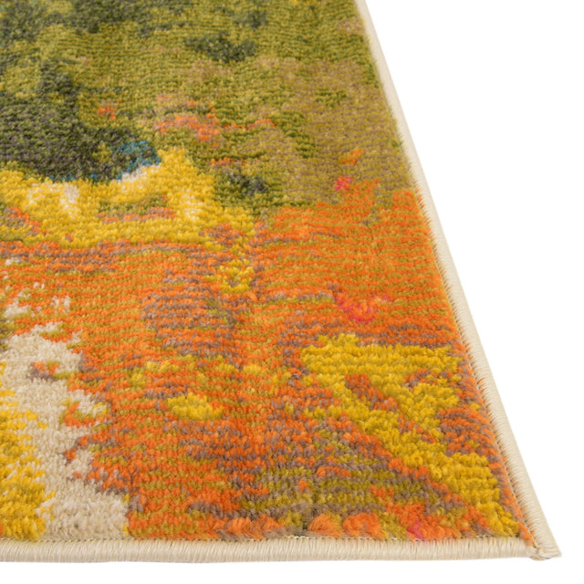 Multicolor 2' 8 x 10' Estrella Runner Area Rug 100% Polypropylene Non-Shedding Stain Resistant Carpet Colorful Modern Abstract Design Easy Clean for Home Decor for Sale at Rug Engine