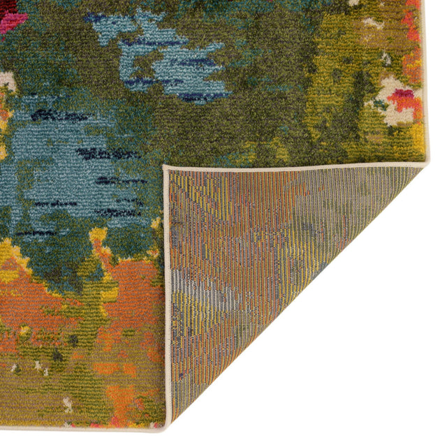 Multicolor 2' 8 x 10' Estrella Runner Area Rug 100% Polypropylene Non-Shedding Stain Resistant Carpet Colorful Modern Abstract Design Easy Clean for Home Decor for Sale at Rug Engine