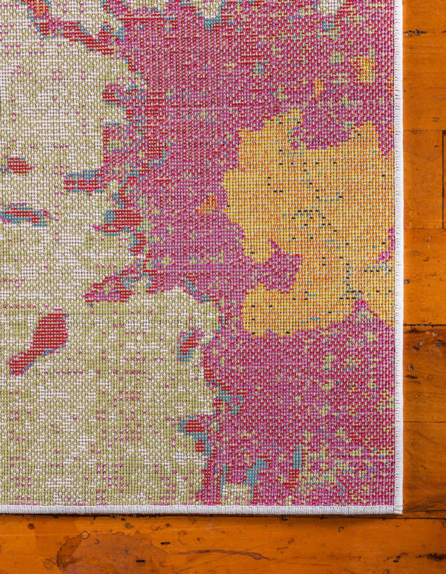 Multicolor 2' 7 x 10' Lyon Runner Area Rug Vivid Colorful Abstract Modern 100% Polypropylene Carpet for Living Room, Dining, Office for Sale at Rug Engine