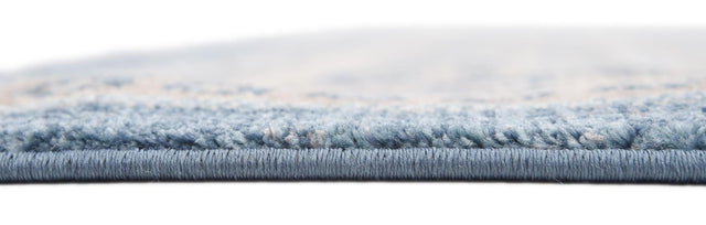 Light Blue 8' x 8' Salzburg Square Area Rug Stain Resistant Easy Clean Traditional Classic Design Durable Carpet for Affordable Interior Home Decorating for Sale at Rug Engine