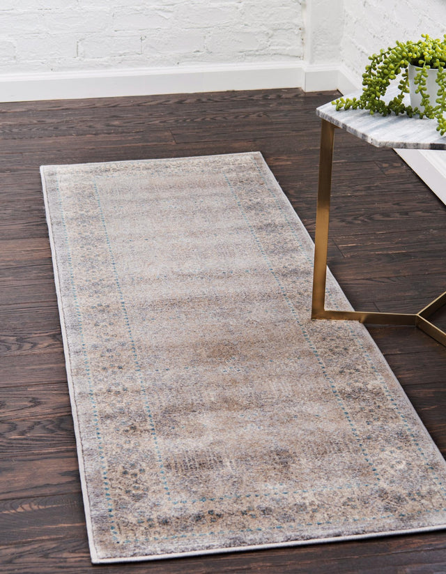 Gray 2' x 6' 1 Salzburg Runner Area Rug