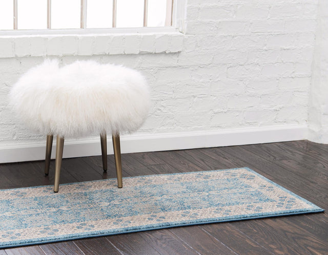 Light Blue 2' 7 x 10' Salzburg Runner Area Rug