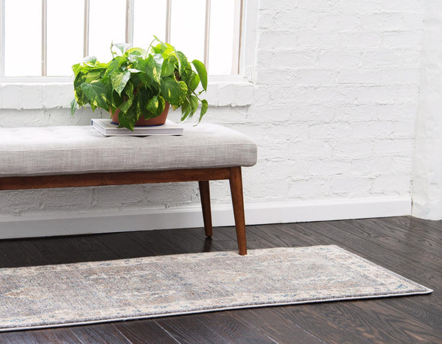 Gray 2' x 6' 1 Salzburg Runner Area Rug Stain Resistant Easy Clean Traditional Classic Design Durable Carpet for Affordable Interior Home Decorating for Sale at Rug Engine