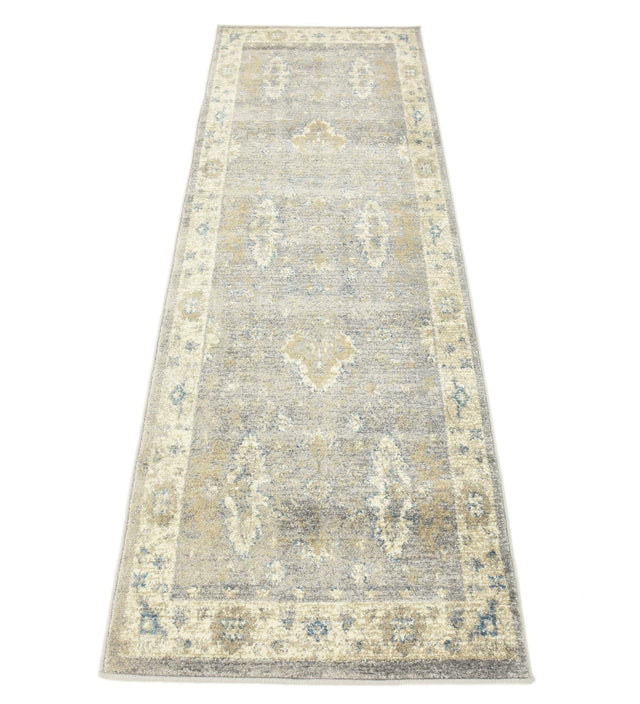 Gray 2' x 6' 1 Salzburg Runner Area Rug Stain Resistant Easy Clean Traditional Classic Design Durable Carpet for Affordable Interior Home Decorating for Sale at Rug Engine